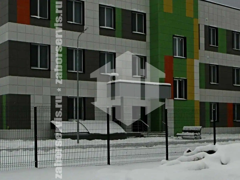 3D заборы для детского сада 300 метров 6мм