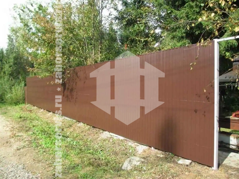 Забор из профнастила 97 метров