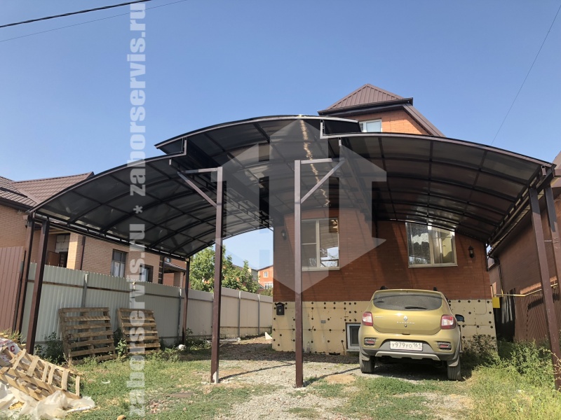 Двухуровневый навес пример 6