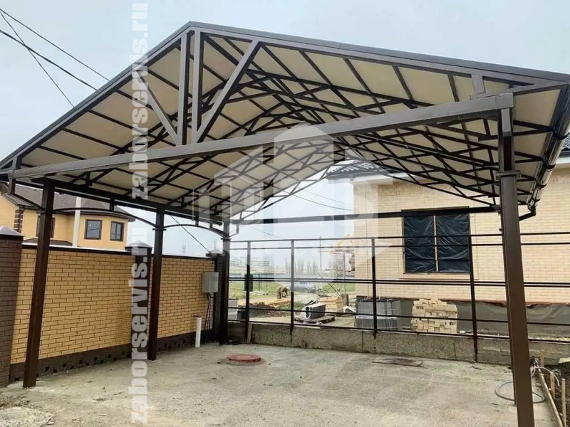 Навес для одного автомобиля пример 7