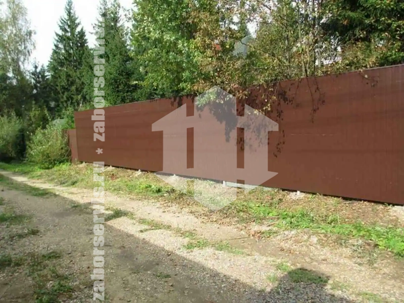 Забор из профнастила 97 метров