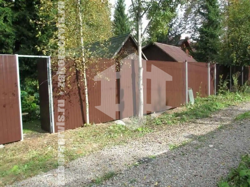 Забор из профнастила 97 метров