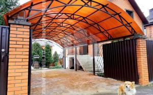 Навес из сотового поликарбоната пример 3