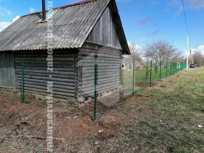 Забор из сетки рабицы в натяг с протяжкой арматуры 150 метров