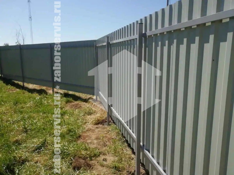 Забор из профнастила 66 метров