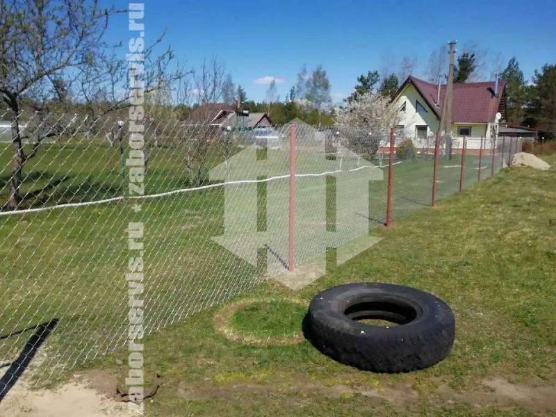 Забор из сетки рабицы оцинкованный 100 метров