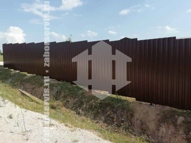 Забор из профнастила 36 метров