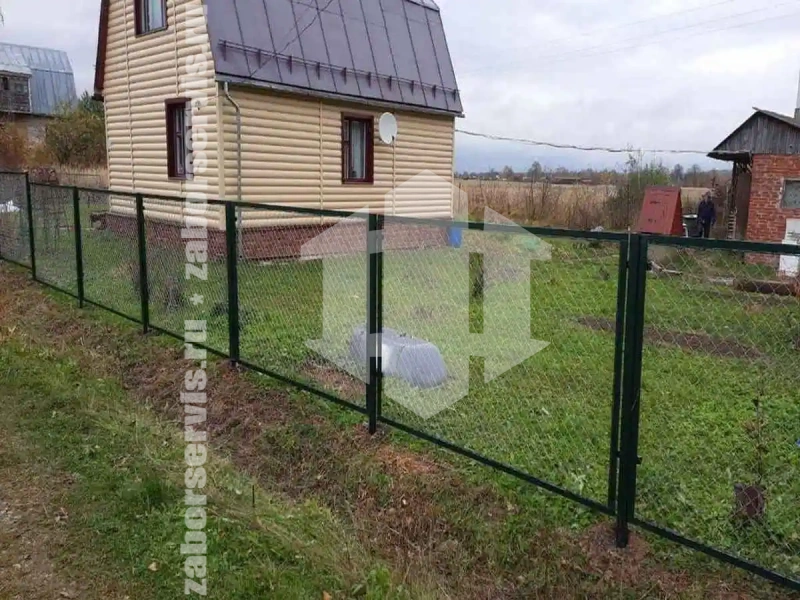Забор из сетки рабицы секциями 57 метров