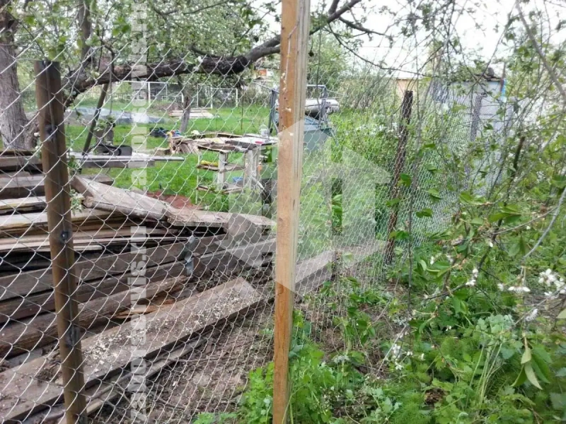 Забор из сетки рабицы в натяг 64 метра