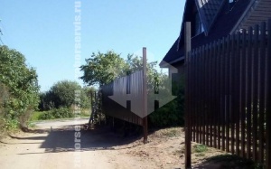 Забор из евроштакетника с утрамбовкой щебнем 36 метров