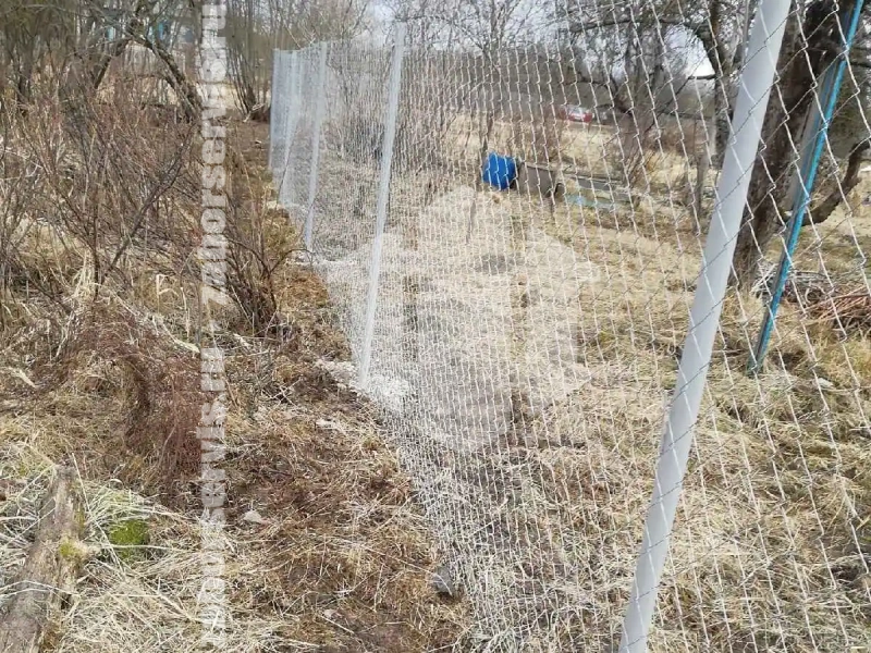 Забор из сетки рабицы с проволокой 52 метра